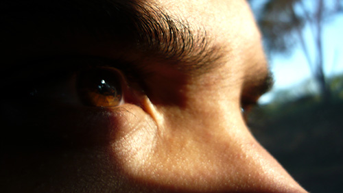 image of a mans eyes