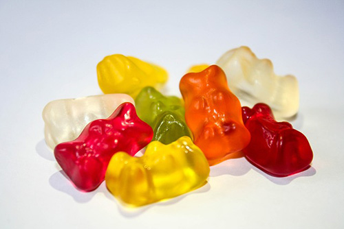 assorted colors of ashwagandha gummies