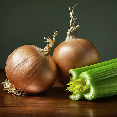onions and celery