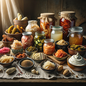 various fermented foods