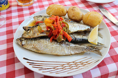 Sardines on a plate