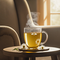 cup of chamomile tea