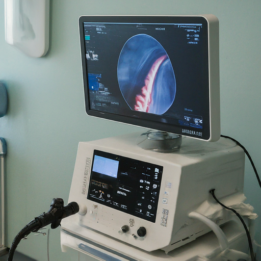 endoscopy machine with a monitor