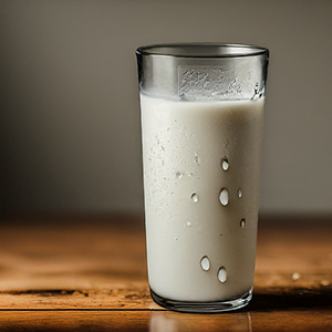 a glass of milk
