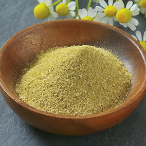bowl of roman chamomile powder