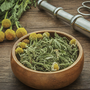 windflower dried herb in a bowl