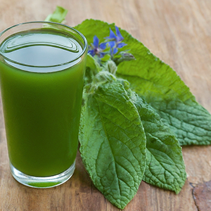 glass of borage juice