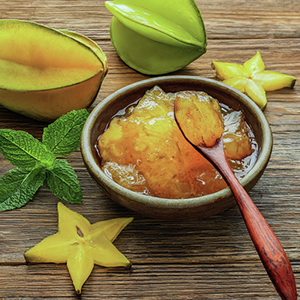 preserves made with the carambola star fruit