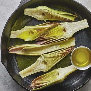 a plate of Cynara cardunculus