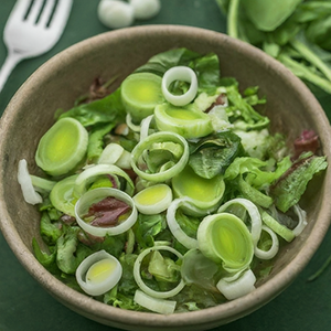 bowl of leek salad