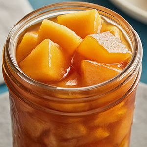 a jar of muskmelon preserves