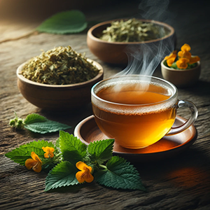 a cup of skullcap tea