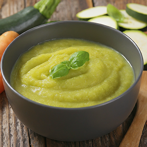 bowl of zucchini puree