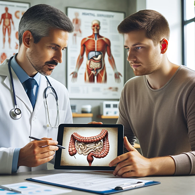 doctor explaining surgery to a patient