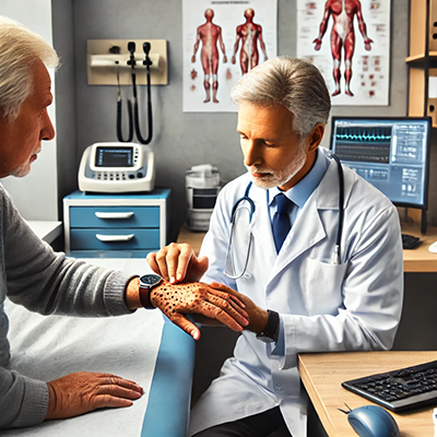 doctor checking on a patient