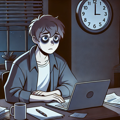 someone lacking sleep