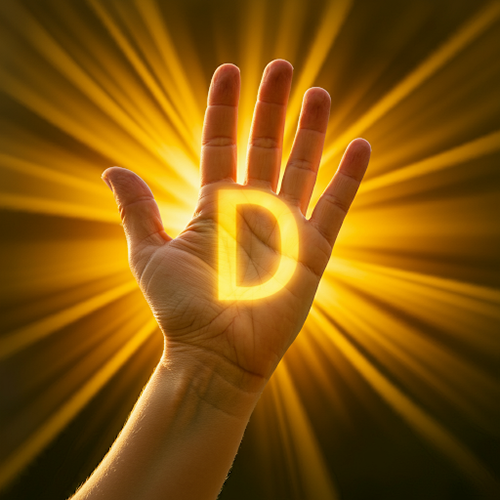 Sunlight shining through vitamin D