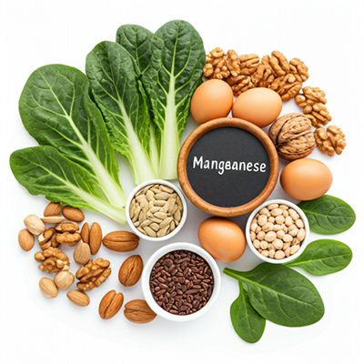 a group of different types of food rich in manganese