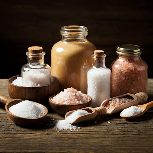 Different types of sodium products on a table