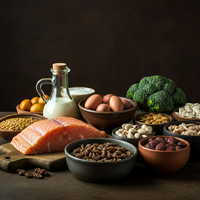 a group of bowls of food
