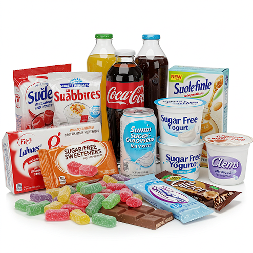various food products that utilize artificial sweeteners
