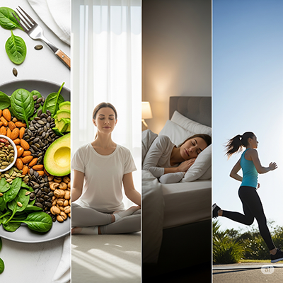 holistic wellness routine with magnesium glycinate powder