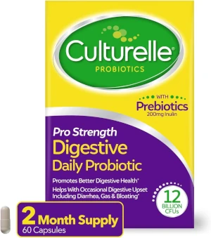 Culturelle Pro Strength Daily Probiotics For Digestive Health.